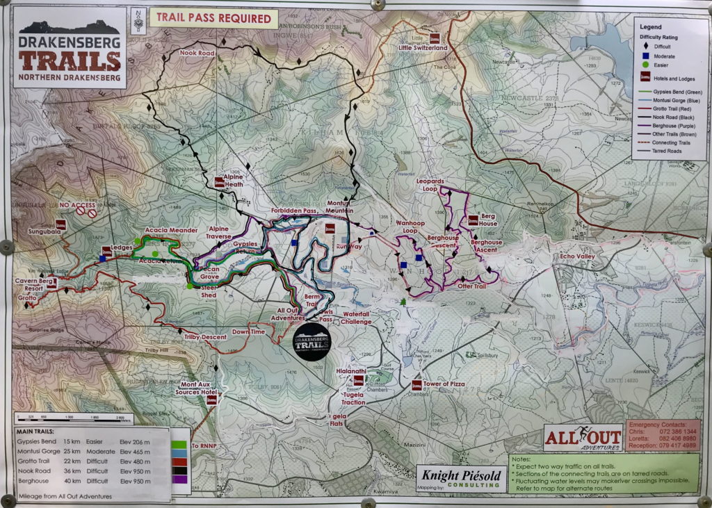 Drakensberg Trails Map